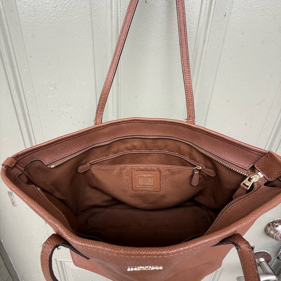 Coach Tan Leather Tote Bag - Picture 2 of 2